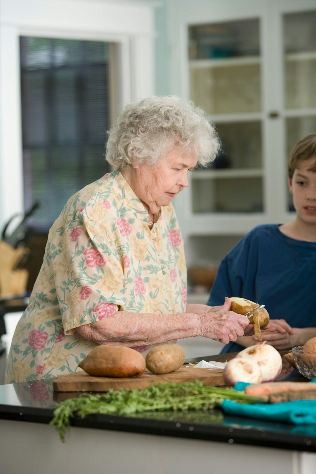 healthy senior meal preparation